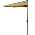 thumbnail image 5 of ABCCANOPY 9FT Patio Half Umbrella With Crank Handle, Khaki, 5 of 7