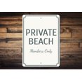 thumbnail image 1 of Private Beach Novelty Sign, Metal Wall Decor - 10x14 inches, 1 of 4