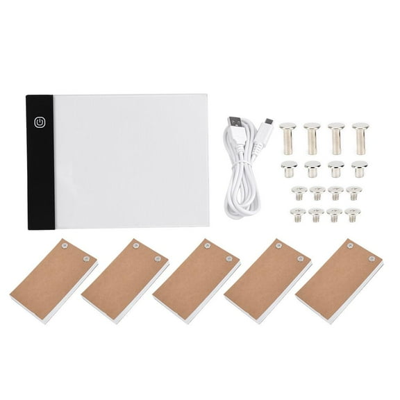 Hand Drawing LED Board Ultra-Thin A6 Children USB Flip Book Kit Set Painting Art Supplies(USB )