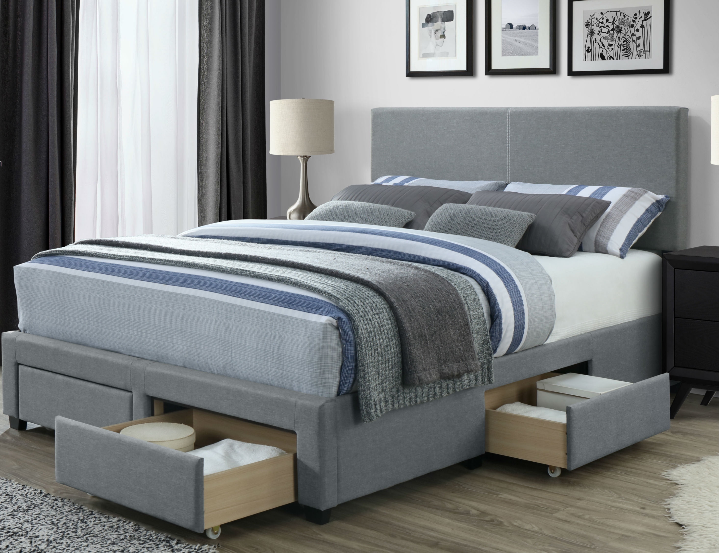 bed frame with storage