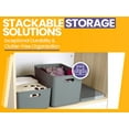 thumbnail image 4 of YBM Home Stackable Plastic Storage Bin with Lid, Closets, White, 2148-1, 4 of 7