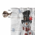 thumbnail image 5 of Christmas Snowman Kitchen Curtains and Valances Set, Red Plaid Cardinal Bird Snowflowers Wood Rod Pocket Window Valance Window Curtain Panels for Living Room Bedroom Laundry, 27.5x24in, 3 Pieces, 5 of 7