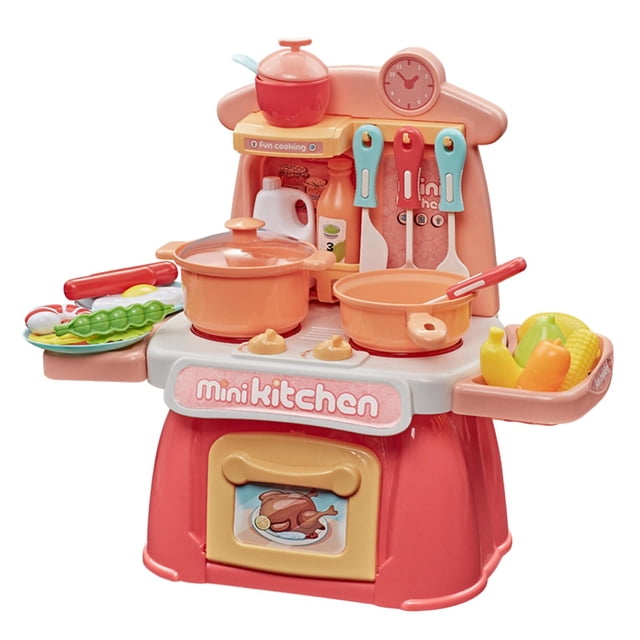 Juego de cocina para con luces de sonidos realistas Utensilios de naranja Sunnimix Juego de cocina de simulación