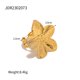 thumbnail image 1 of Vintage Gold Stainless Steel Flower Metal Open Ring, 1 of 1