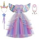 thumbnail image 1 of Fantasia-vestido de unicornio arcoíris para niñas, estilo de hoja de loto, flor, tul largo, Princesa, fiesta de cumpleaños Fivean unisex, 1 of 2