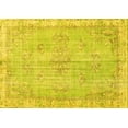 thumbnail image 1 of Ahgly Company Machine Washable Indoor Rectangle Persian Yellow Bohemian Area Rugs, 6' x 9', 1 of 4