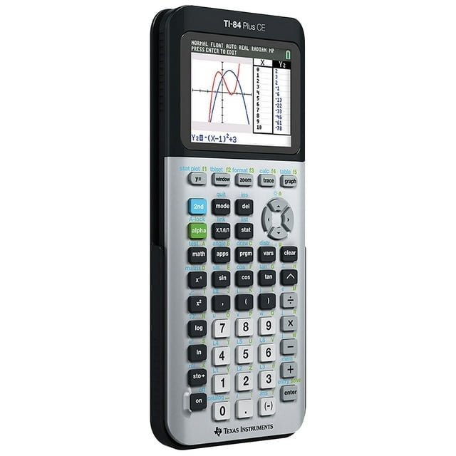 Pre-Owned Texas Instruments TI-84 Plus CE Graphing Calculator, Galaxy Gray, 3-Pack, Rechargeable, High School and College