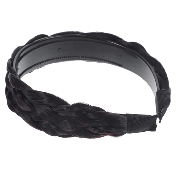 Braid Wig Headband for Women Elegant Fake Braid Hair Accessory Lightweight Daily Headdress Comfortable and Easy to Wear for Parties Sports and Everyday Use As Shown