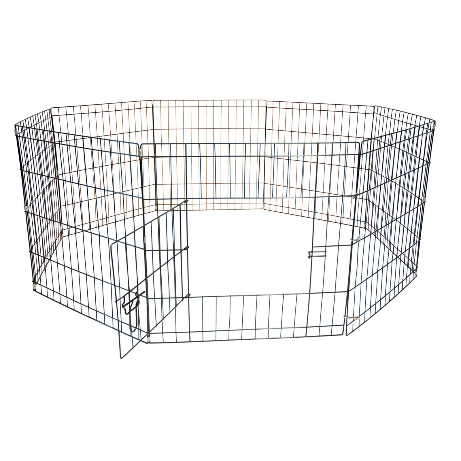 Iconic Pet - Octagon Eight Panel Portable (Foldable) Pet Dog Cat Wire Pen - 24" Height
