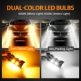thumbnail image 2 of 2X 1157 LED White/Amber DRL Switchback Turn Signal Indicator Parking Light Bulbs, 2 of 11