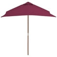 thumbnail image 4 of vidaXL Outdoor Parasol with Wooden Pole 59.1"x78.7" Terracotta, 4 of 24