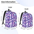 thumbnail image 3 of Lsque Skull mushroom colorful Pattern Canvas Daypack, Durable Backpack, High-quality Versatile Backpack,Vintage Compact Backpack-Small, 3 of 6