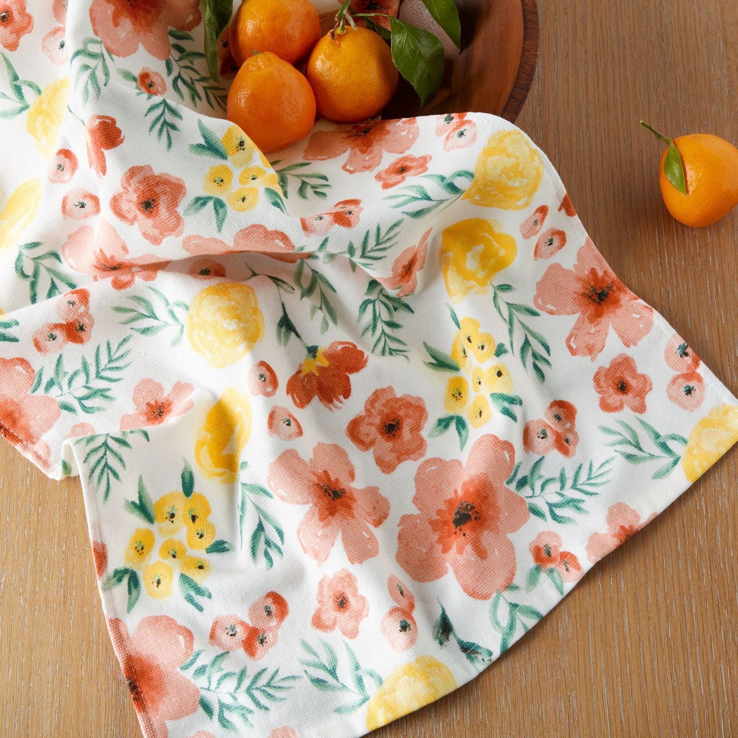 Home Trends Floral Kitchen Towel Set, 16" x 26", 2 Piece