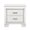 White, variant on 2 - Drawer White Nightstand, Alligator Embossed and Chrome Trim / Glam Modern Bedroom Item