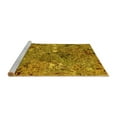 thumbnail image 2 of Ahgly Company Machine Washable Indoor Square Oriental Yellow Industrial Area Rugs, 4' Square, 2 of 4