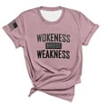 thumbnail image 5 of KIHOUT Nouveaux Hauts de Mode d'Été pour Femmes 2024, T-Shirt Décontracté à Manches Courtes à Col Rond Imprimé de Lettres à la Mode pour Dames Rose TG, 5 of 5