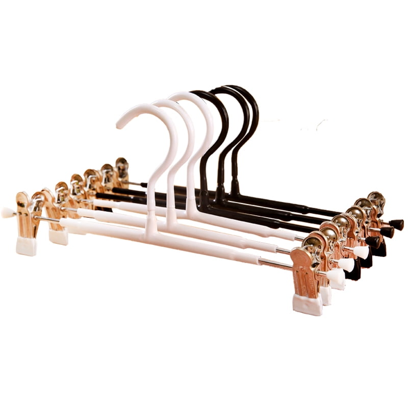 Home Cal 12 Pcs Pant Hangers Skirt Hangers with Clips Space Saving Non