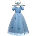 thumbnail image 1 of Disfraz de princesa para niña, disfraz de carnaval, ropa de fantasía para niños, para Halloween, cumpleaños, disfraces, vestido de Navidad Fivean unisex, 1 of 2