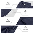 thumbnail image 5 of GrmtClth Men's Summer Linen Henley 2 Piece Outfit, Soft Breathable Fabric Top & Drawstring Shorts for All-Day Comfort and Casual Style Navy S, 5 of 5