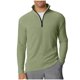 thumbnail image 1 of pstuiky mangas largas para hombre, Top deportivo de manga larga con cuello alto y media cremallera para hombre, color liso top de hombre xxl, 1 of 6