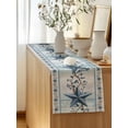 thumbnail image 5 of Table Runner 60 Inches Long for Kitchen Dining, Texas Star Blue Dresser Scarf Farmhouse, Dining Table Decorations for Wedding/Parties, Farmhouse Country Branches Wooden Grain 13 x 60 In, 5 of 8