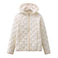 thumbnail image 4 of Women's Bomber Jacket Zip Up Coat with Pockets White XXXXL, 4 of 5