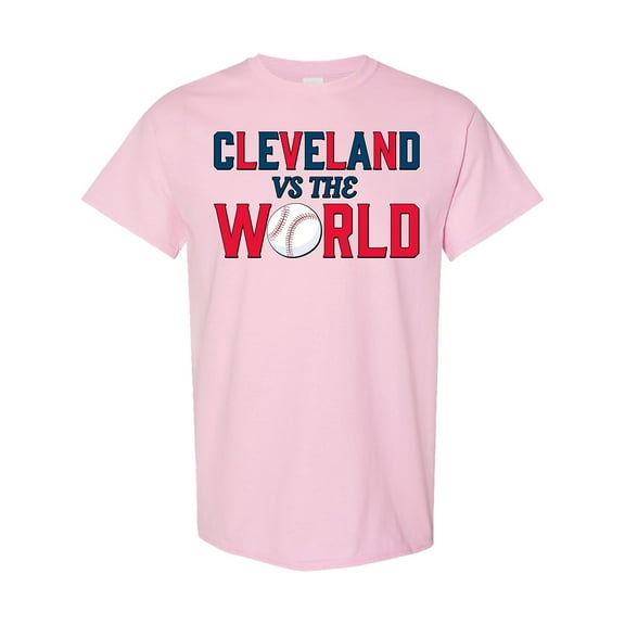 Inktastic Cleveland Vs. the World Blue and Red with Baseball T-Shirt