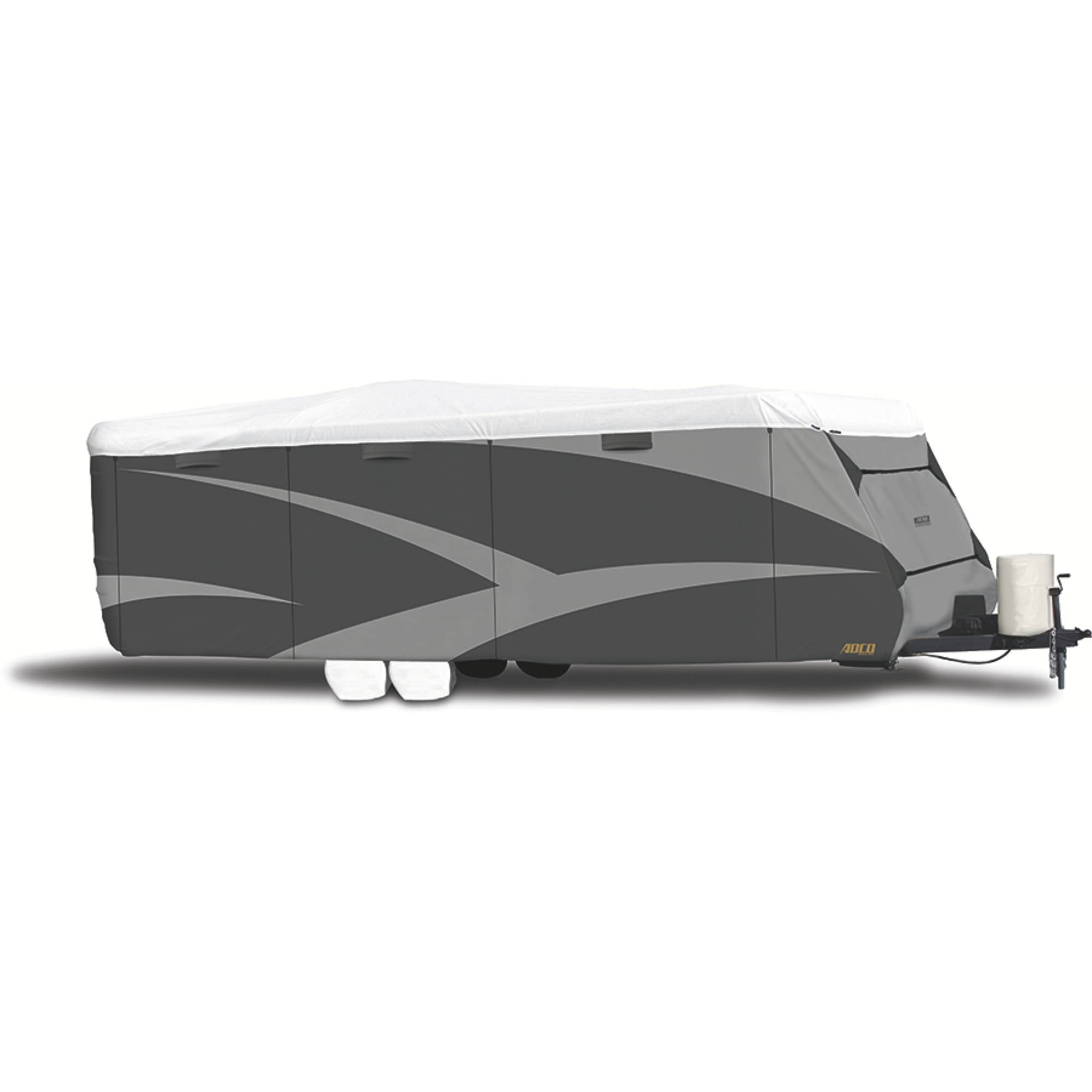 ADCO Travel Trailer Designer Series Tyvek Plus Wind RV Cover, Grey