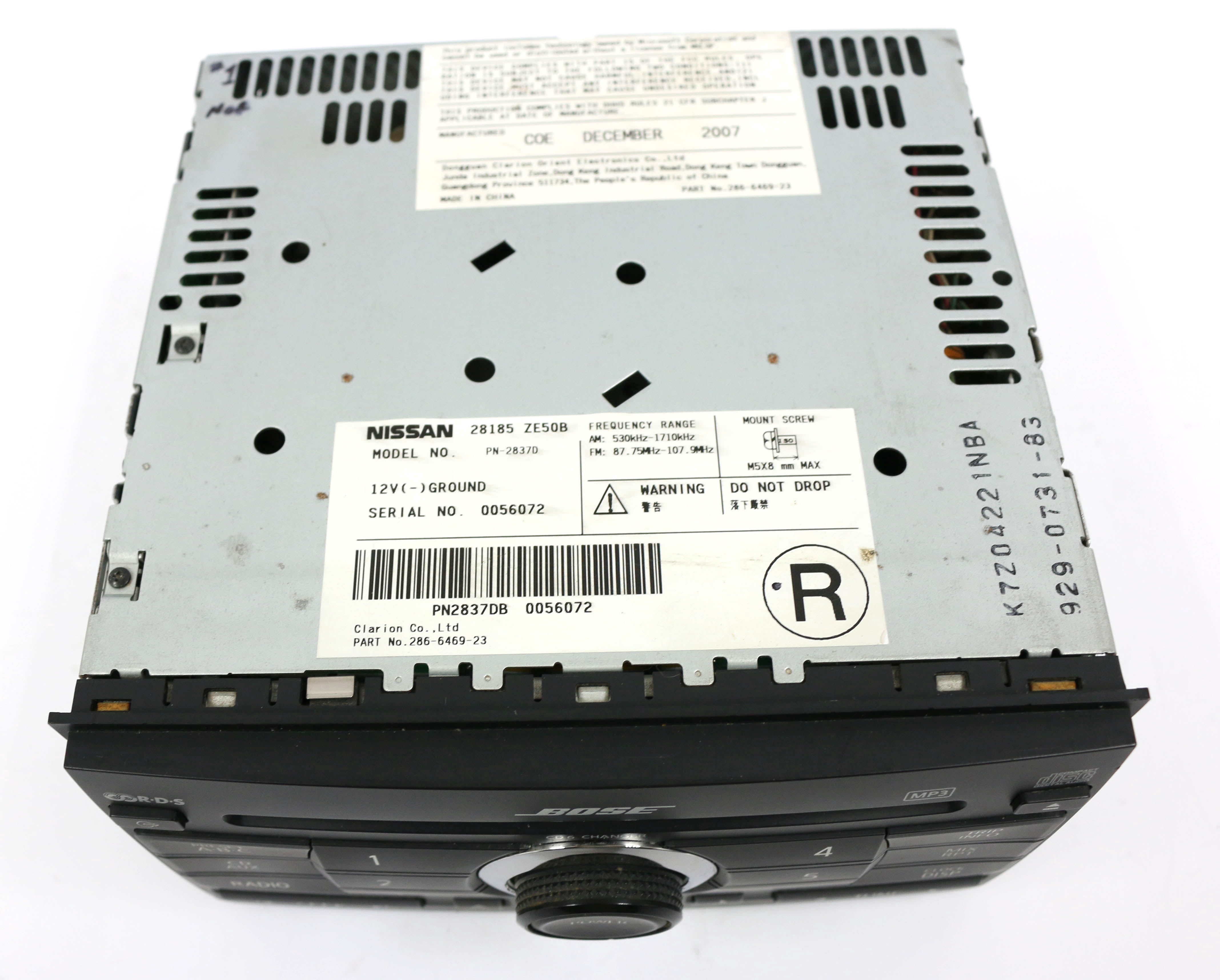 Restored 2008 Nissan Maxima Receiver AM FM 6 Disc CD Player w Aux 28185ZE50B (Refurbished)