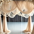 thumbnail image 4 of Wedding Arch Draping , Sheer Chiffon Fabric Backdrop Blush Drapes for Wedding Ceremony Decor, Decorative Arch Drapery for Wedding Birthday Party Ceiling Curtain Backdrop, 4 of 6