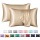 thumbnail image 1 of Juego de 2 fundas de almohada de seda de encaje, fundas de almohada reversibles de seda de morera y fibra de pulpa de madera, tamaño estándar 50 x 66 cm, fundas de almohada de seda suave y fresca, 1 of 9