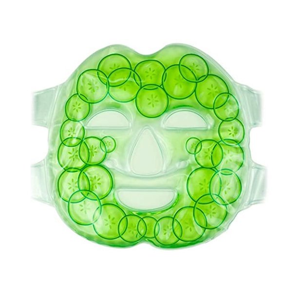 Paquete de gel de hielo facial con envoltura: compresa fría caliente reutilizable para el cuidado de la piel, ojos hinchados, cara hinchada, paquete de gel de mascarilla fría para aliviar el