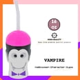 thumbnail image 2 of Vampire Halloween Plastic Tumbler - 16oz Cups with Straw (Set of 2) - Spooky Monster Character Cold Drinks Smoothie Water Decorative Drinkware Party Favor, 2 of 7
