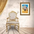 thumbnail image 3 of West, Ronald 13x18 Gold Ornate Wood Framed with Double Matting Museum Art Print Titled - Man on Bicycle w/Cupcake, 3 of 4