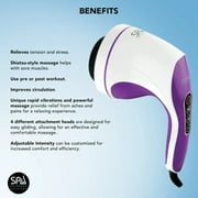 Spa Sciences PRIMA Recovery Massager, 4 Interchangeable Heads, 3 Intensity Levels, Rechargeable