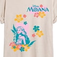 thumbnail image 3 of Moana Live Action - Floral Portait - Juniors Oversized Graphic T-Shirt, 3 of 5