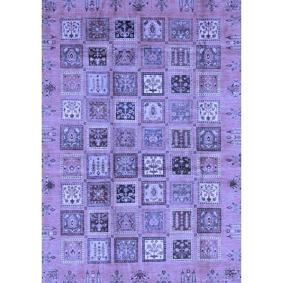 Ahgly Company Indoor Rectangle Abstract Blue Modern Area Rugs, 2' x 5'