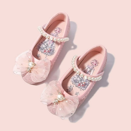 

Sunhillsgrace 2023 New Children s Leather Shoes Female Spring And Autumn Princess Shoes Glitter Pink Blue Flat Single Shoes