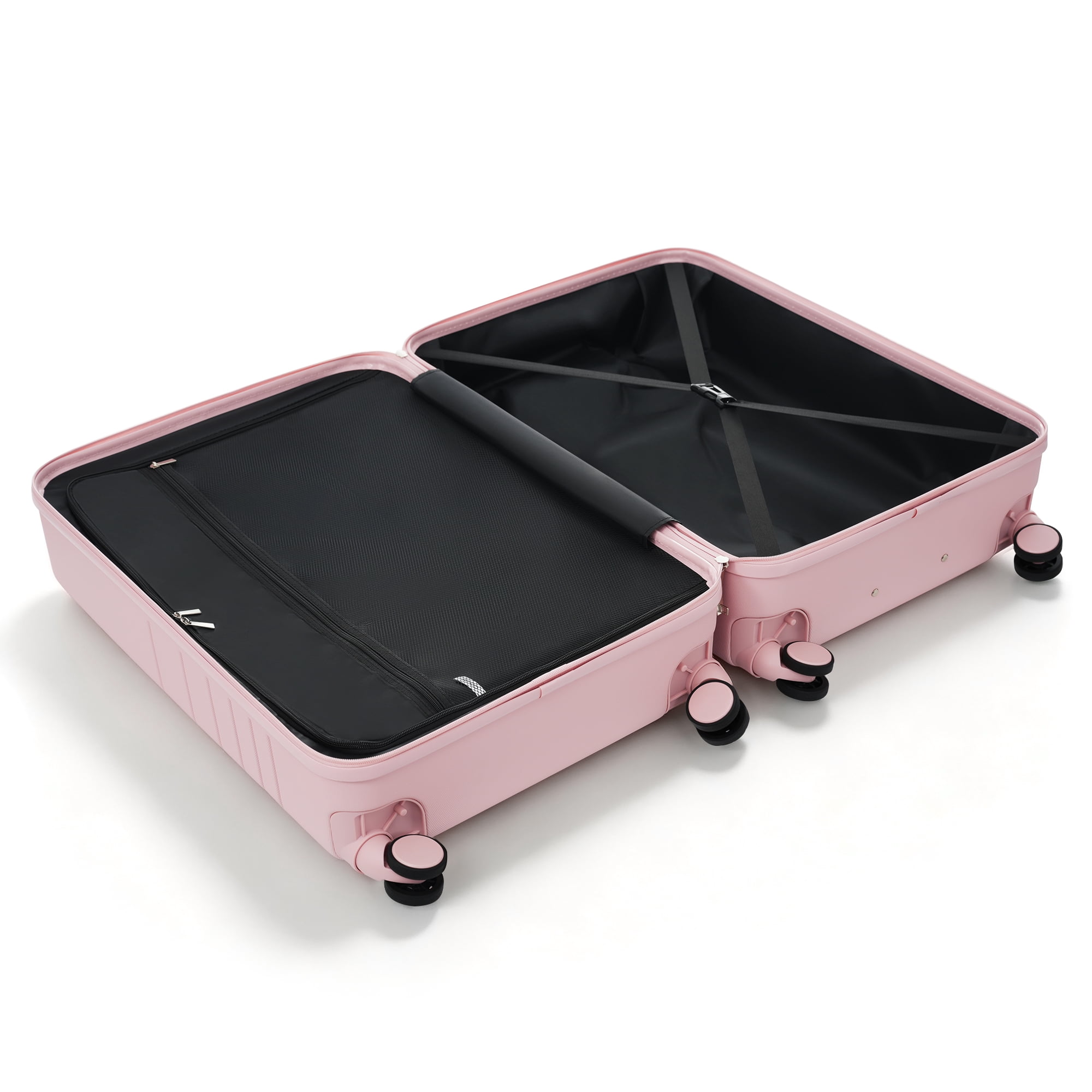 2-Piece Luggage Set, 20" Carry-On & Travel Bag, USB Port, 360° Wheels, Expandable Design