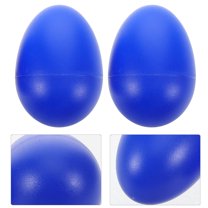 UPOUART 2Pcs Blue Plastic Egg Shakers for Dance Performances and Early Motor Skills Development