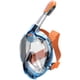 thumbnail image 4 of SEAC Magica Máscara de esnórquel antivaho de rostro completo con falda facial suave en 2 tamaños Válvula de exhalación y parte superior de esnórquel seco Azul/Naranja Grande/Extragrande, 4 of 5