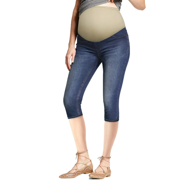 Super Comfy Stretch Women's Skinny Maternity Capri 