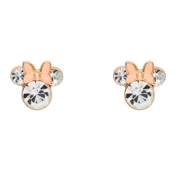 Minnie Mouse January Birthstone Silver-Plated Crystal Stud Earrings