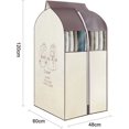 thumbnail image 5 of Bolsa para colgar ropa, bolsa organizadora para ropa, almacenamiento con ventanas de PVC transparente, cubierta para perchero, cubierta para ropa a prueba de polvo (Beige, A), 5 of 5