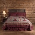 thumbnail image 6 of chili pepper red rustic & lodge bedding andes cotton pre-washed patchwork chambray luxury king quilt, 6 of 6