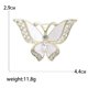 thumbnail image 2 of Broche de mariposa de concha, alfiler esmaltado, alfiler de solapa con diamantes de imitación de cristal, alfiler de seguridad para insectos, alfileres de boda para mujeres y niñas, joyería blanca do, 2 of 5