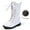 White(Fur Lining), variant on DADAWEN Boys Girls Knee-High Boots Leather Lace-Up Winter Boots Side Zipper Mid Calf Combat Riding Boots Black 12.5 Little Kid