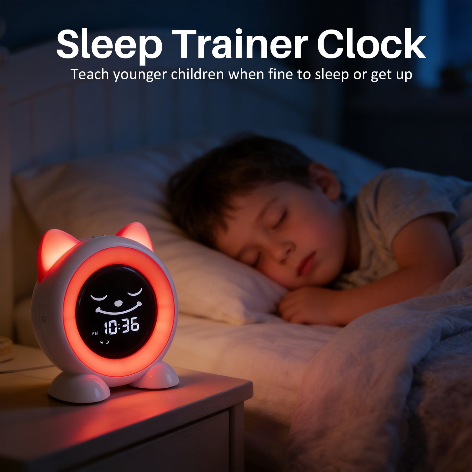 OK to Wake Kids Alarm Clock, Toddler Sleep Training Clock with Night Light & Nap Timer,Gift for Boys Girls