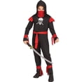 thumbnail image 1 of Morris Costumes FW112652BKSM Crâne Ninja Noir Costume pour Enfant, Petit 4-6, 1 of 1