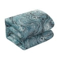 thumbnail image 4 of Lanco Sky Swirl Marble Design, 4 Piece Bedding Comforter Set Blue, Bed Size Full Queen 100% Polyester Fill, 4 of 5